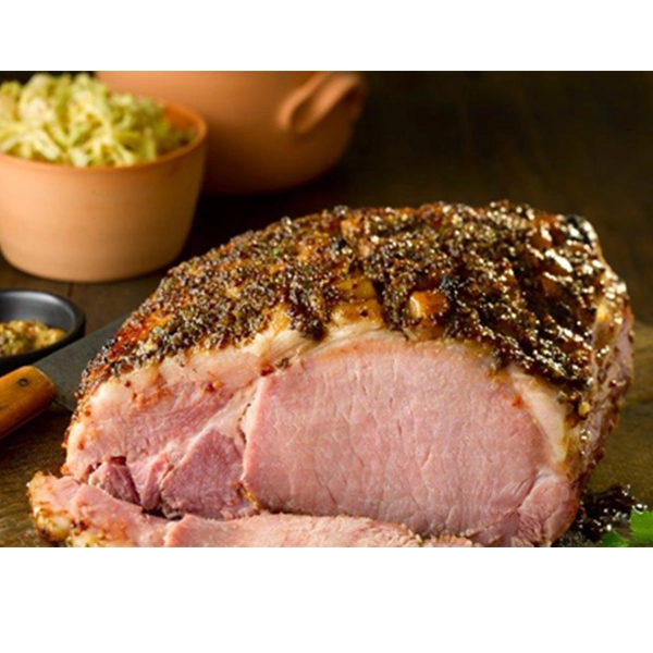 Boiled Bacon with Mustard and Cheddar Cheese Sauce